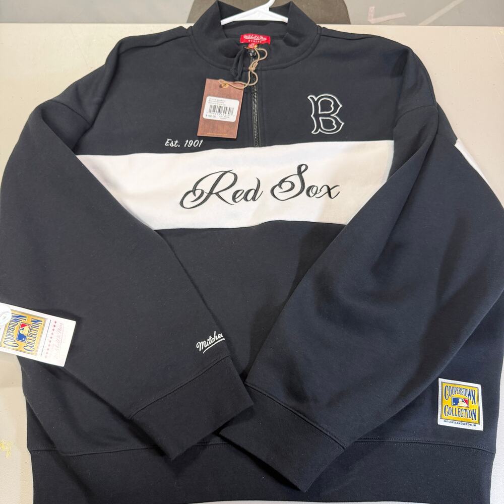 Boston Red Sox Mitchell & Ness Women's Quarter Zip NWT